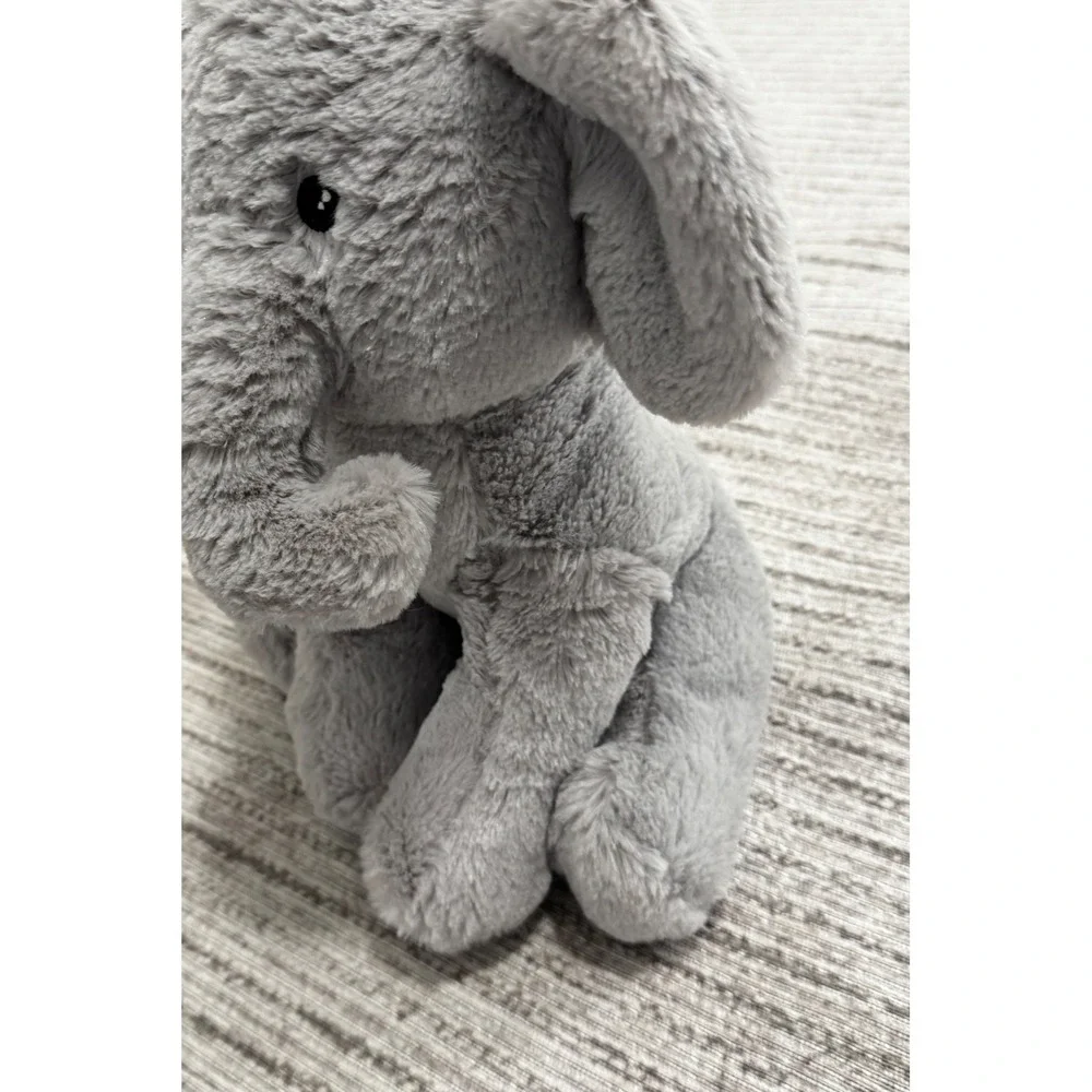 Trend Lab Gray Elephant Plush Stuffed Animal Soft Shaggy Nursery Decor Toy